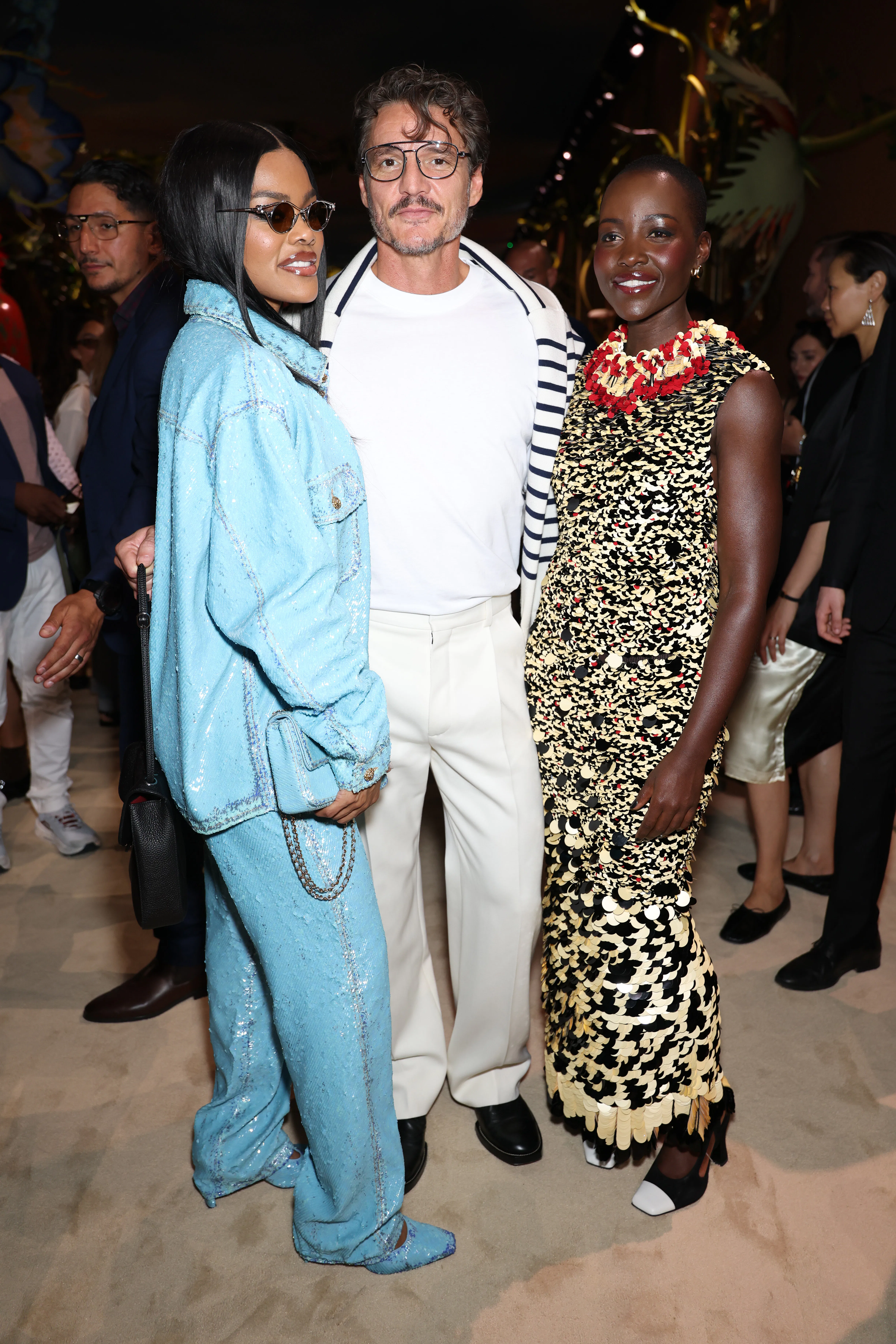 Teyana Taylor, Pedro Pascal and Lupita Nyong'o at the Chanel Haute Couture Fall 2026 show.,
