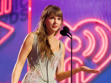Taylor Swift at the 2026 iHeartRadio Music Awards held at Dolby Theatre on March 26, 2026 in Los Ang...