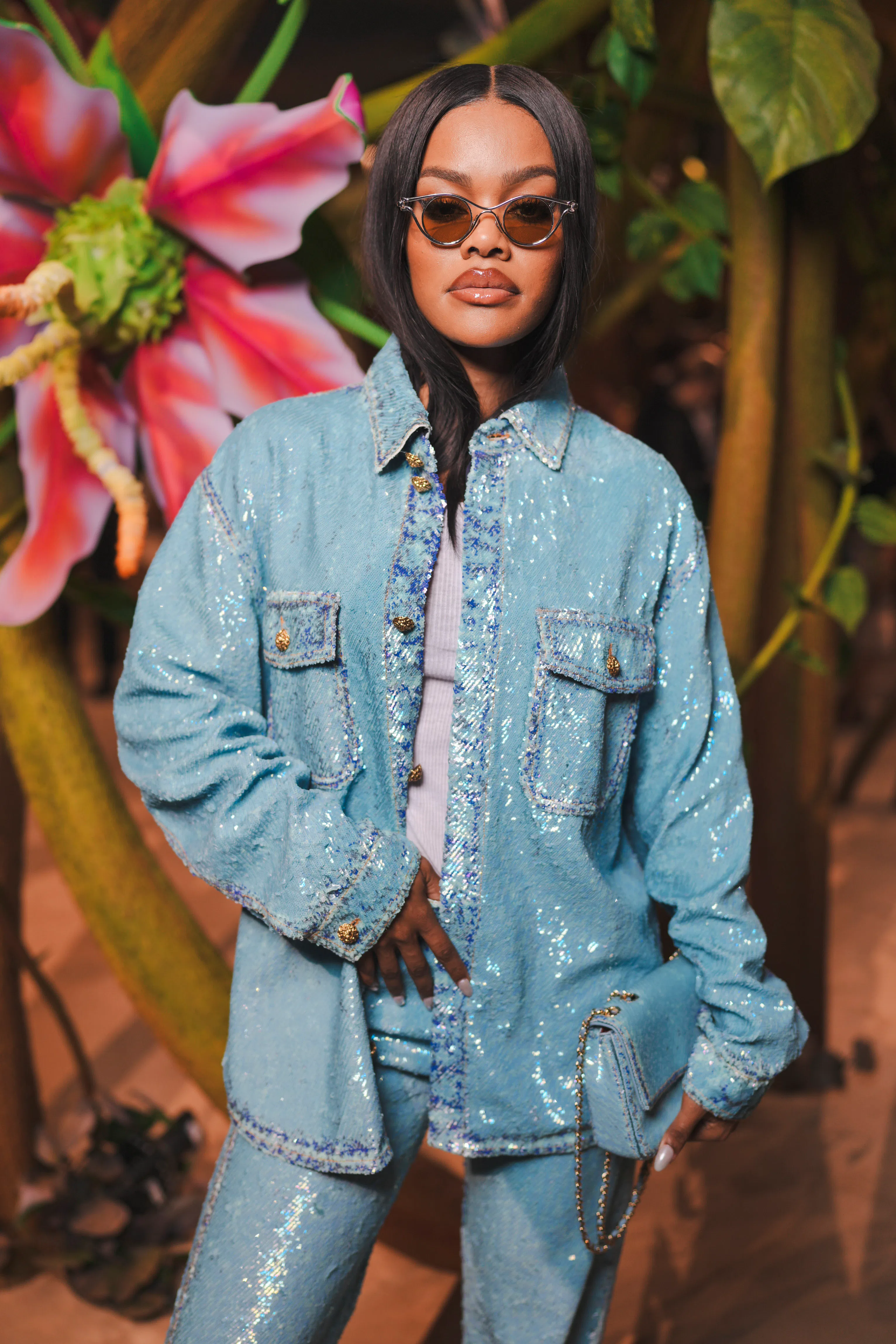 Teyana Taylor Front Row at the Chanel fashion show as part of Paris Haute Couture Fall/Winter 2026 h...