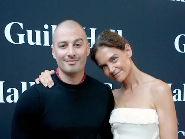 Jason Bard Yarmosky and Katie Holmes attend the 2026 Guild Hall Summer Gala on August 7, 2026 in Eas...