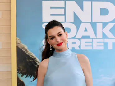 BURBANK, CALIFORNIA - AUGUST 09: Anne Hathaway attends the world premiere of Warner Bros.' "The End ...
