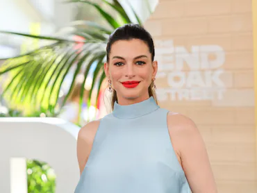 BURBANK, CALIFORNIA - AUGUST 09: Anne Hathaway attends the world premiere of Warner Bros.' "The End ...