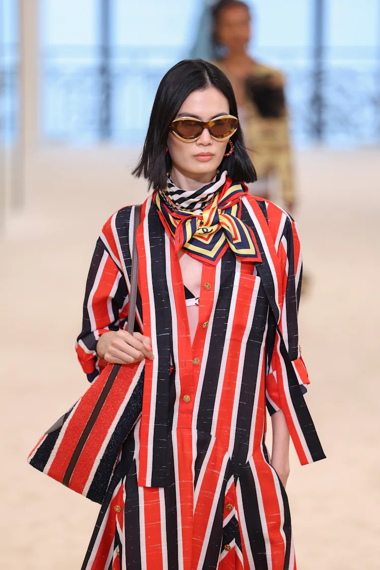 BIARRITZ, FRANCE - APRIL 28: A model walks the runway during the Chanel Cruise 2026/27 on April 28, ...