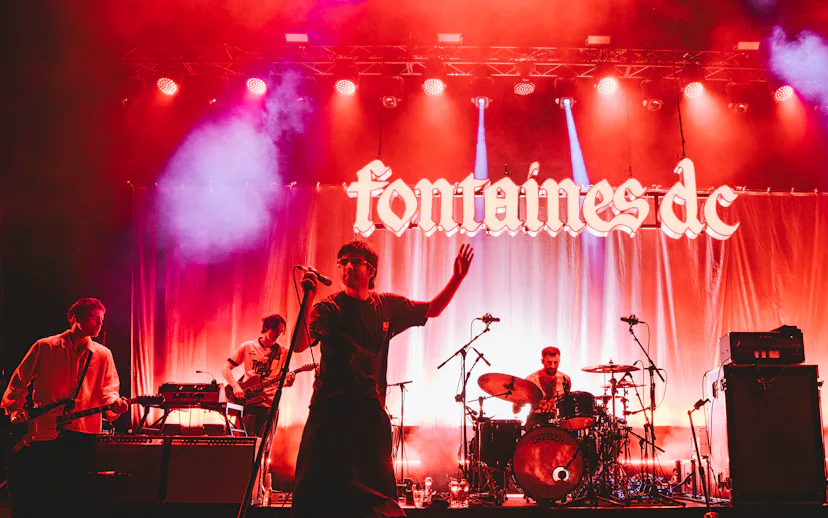 ROMA, ITALY - 2024/06/25: Grian Chatten and his band Fontaines dc perform on stage in Rome. (Photo b...