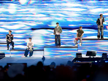 SAN DIEGO, CALIFORNIA - JULY 21: (EXCLUSIVE COVERAGE) (L-R) JAY, SUNGHOON, SUNOO, JAKE, NI-KI and JU...