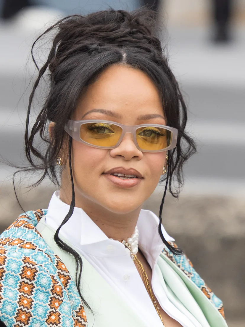 PARIS, FRANCE - JUNE 27: Rihanna attends the Dior Homme Menswear Spring/Summer 2026 show as part of ...