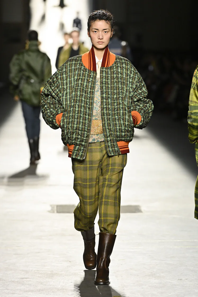 PARIS, FRANCE - MARCH 04: A model walks the runway during the Dries Van Noten Ready to Wear Fall/Win...