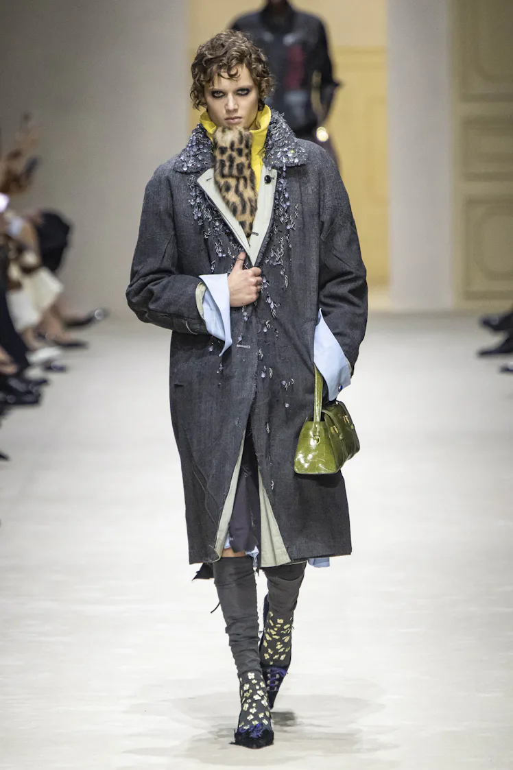 MILAN, ITALY - FEBRUARY 26: A model walks the runway at the Prada Ready to Wear Fall/Winter 2026/202...