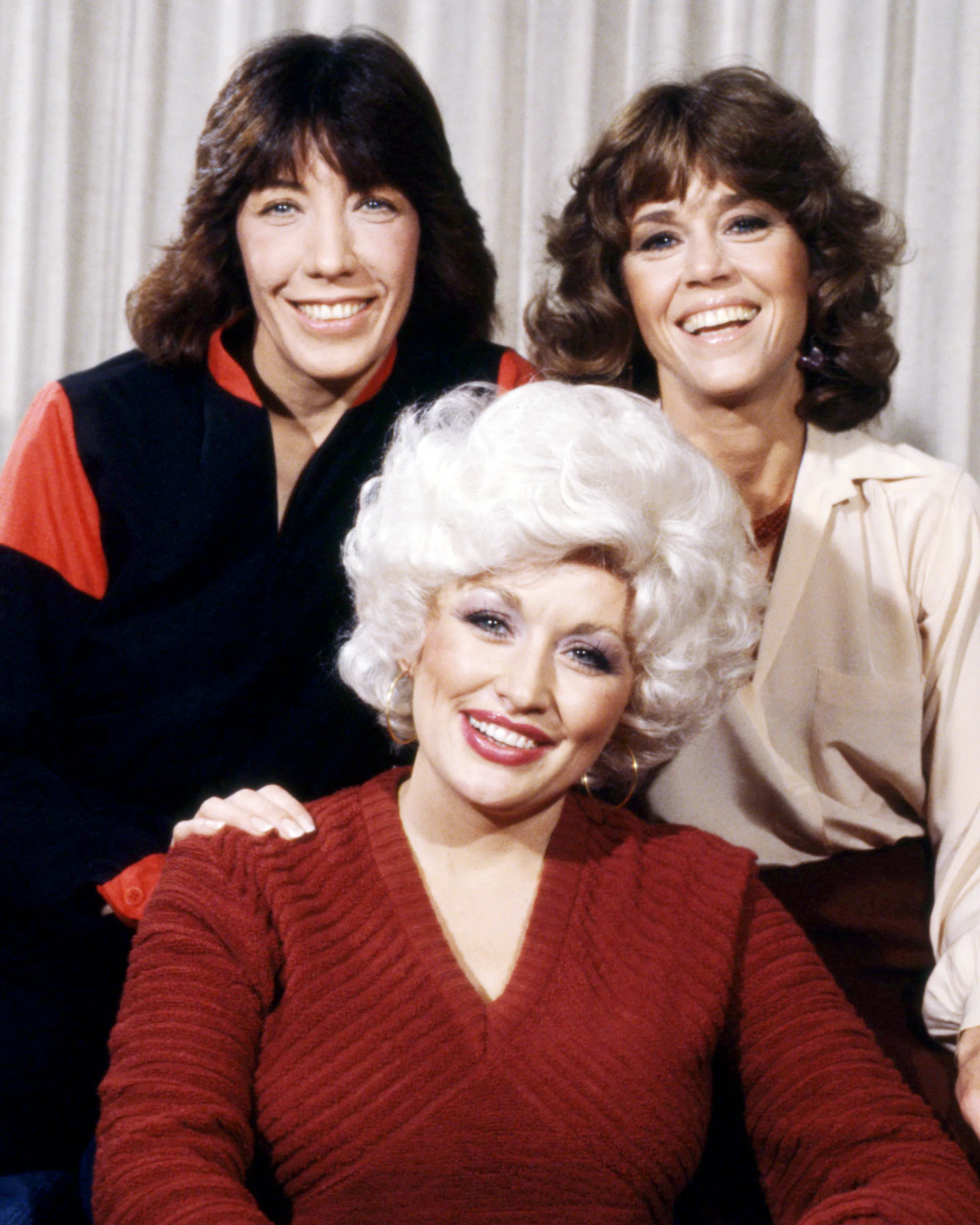American actresses (left to right) Lily Tomlin, Dolly Parton and Jane Fonda in a publicity still for...