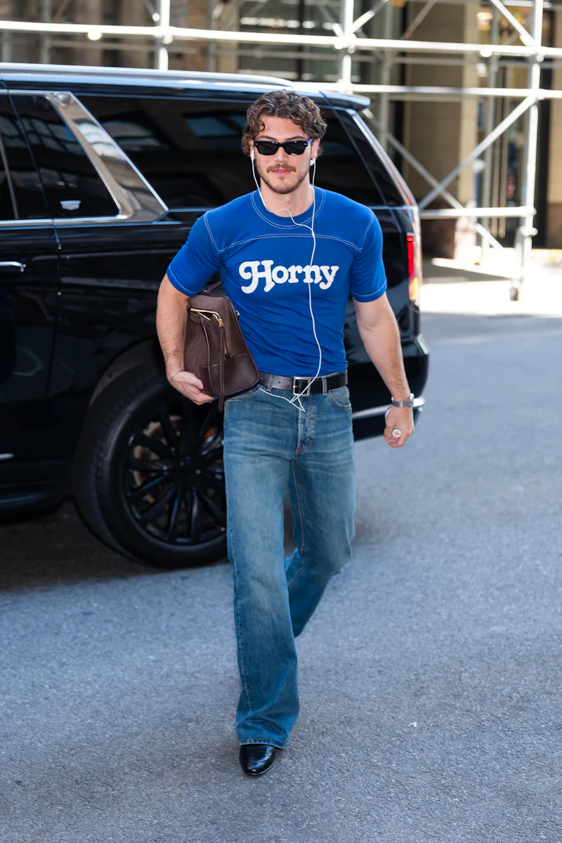 NEW YORK, NEW YORK - AUGUST 26: Jack Innanen is seen in Chelsea on August 26, 2026 in New York City....