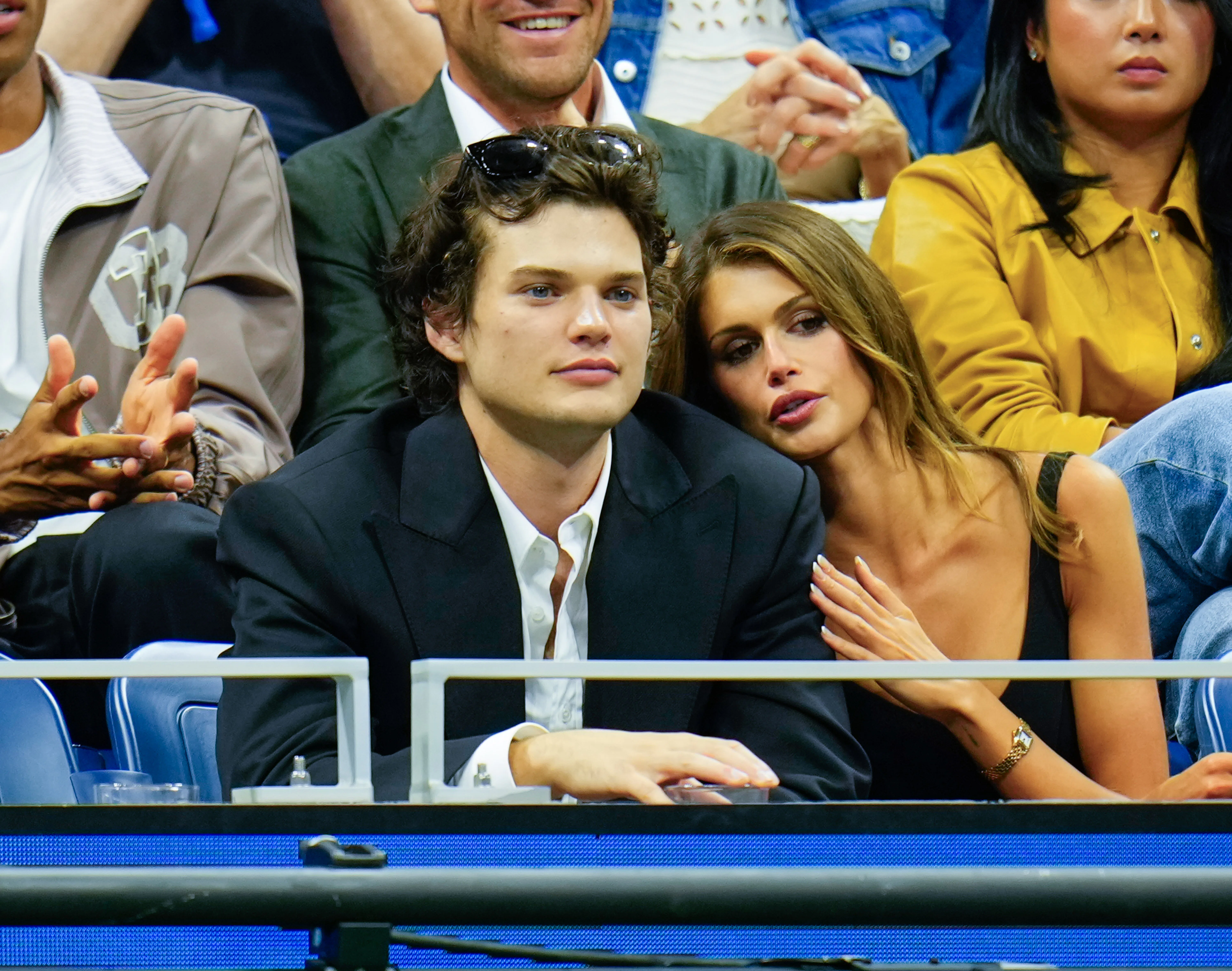 NEW YORK, NY - AUGUST 25: Homer Gere and Kaia Gerber is seen at The US Open on August 25, 2026 in Ne...