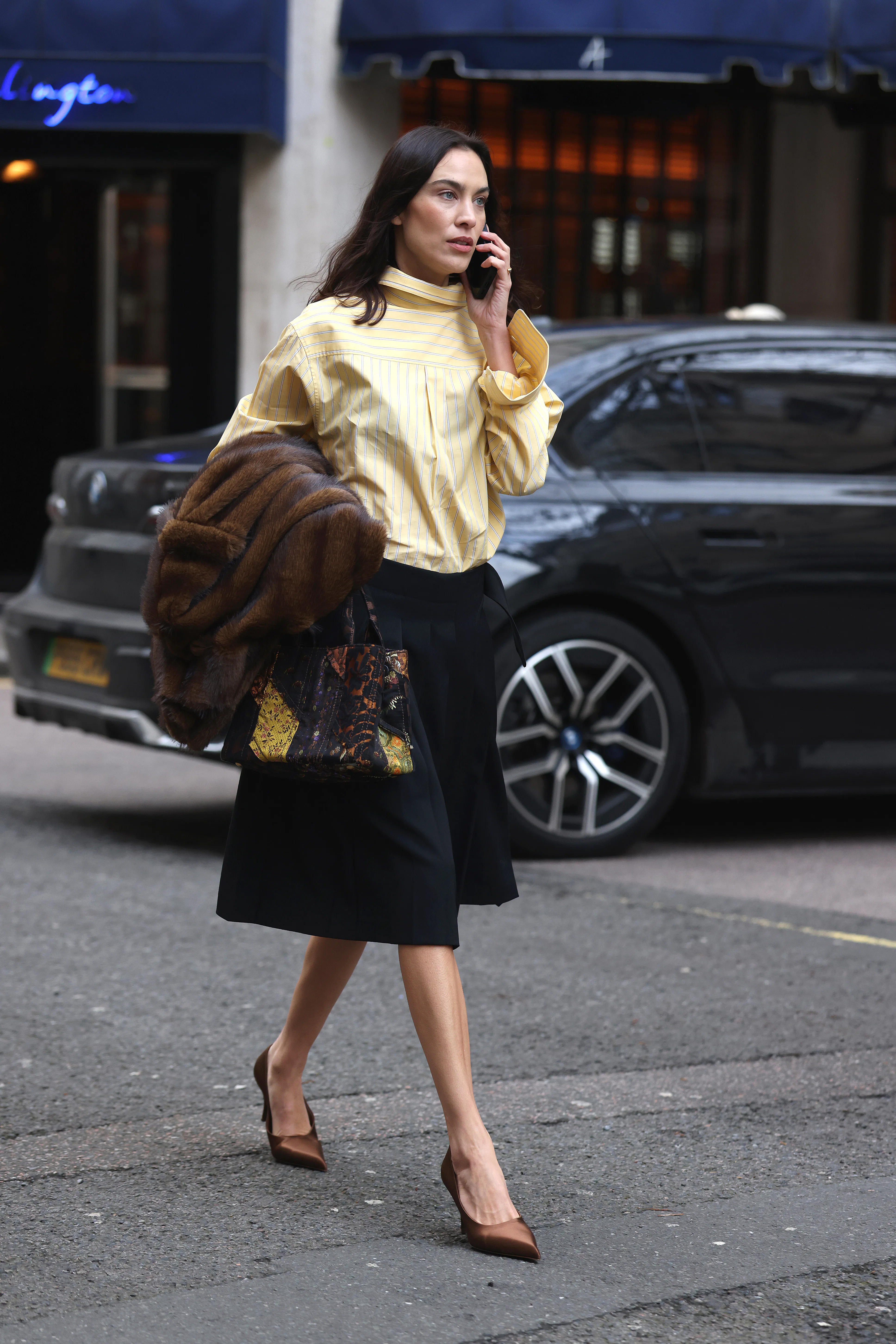 LONDON, ENGLAND - FEBRUARY 13: In this image released on FEBRUARY 13: Alexa Chung is seen outside a ...