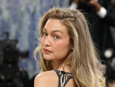 NEW YORK, NEW YORK - MAY 04: Gigi Hadid attends the 2026 Met Gala celebrating "Costume Art" at the M...