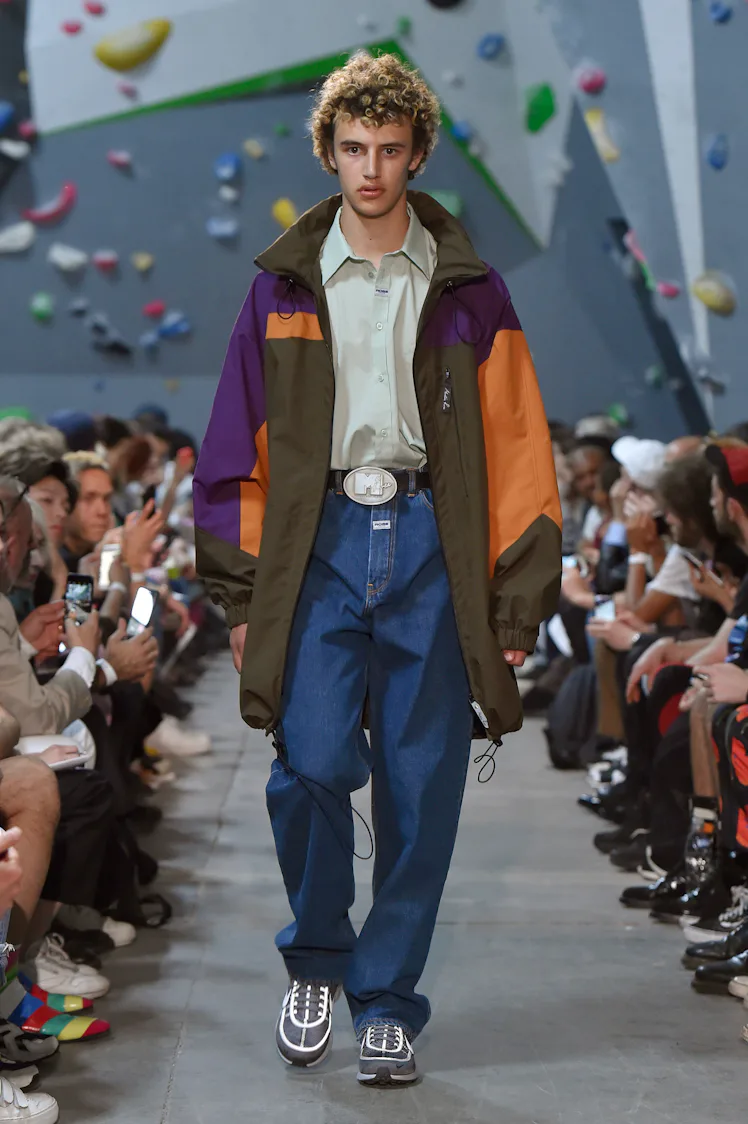 LONDON, ENGLAND - JUNE 11:  A model walks the runway at the Martine Rose Show Spring Summer 2018 fas...