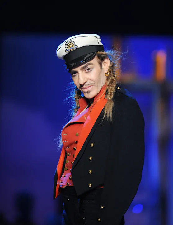 Designer John Galliano attends the Christian Dior show as part of Paris Fashion Week Spring/Summer 2...
