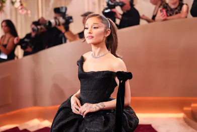 Ariana Grande at the 83rd Annual Golden Globes held at The Beverly Hilton on January 11, 2026 in Bev...
