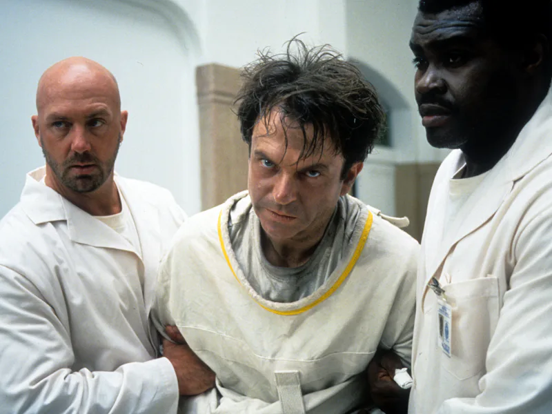 Sam Neill in a scene from the film 'In the Mouth of Madness', 1994. (Photo by New Line Cinema/Getty ...