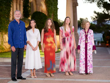 PALMA DE MALLORCA, SPAIN - AUGUST 04: (L-R) King Felipe VI of Spain, Queen Letizia of Spain, Crown P...