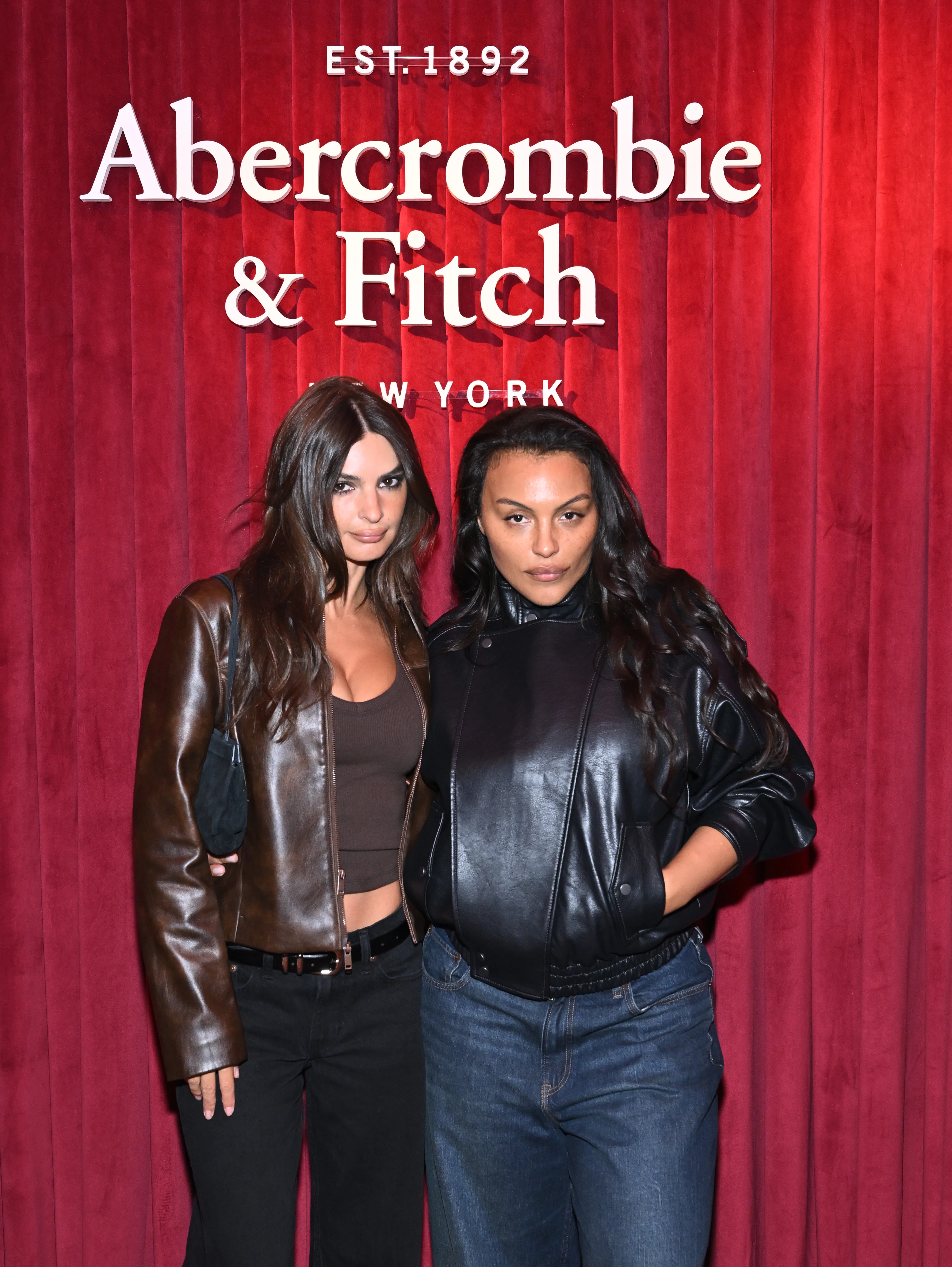 NEW YORK, NEW YORK - AUGUST 04: (L-R) Paloma Elsesser, and Emily Ratajkowski attends Abercrombie & F...
