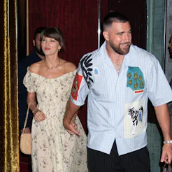 NEW YORK, NY - MAY 15: Taylor Swift and Travis Kelce are seen on May 15, 2026 in New York City. (Ph...