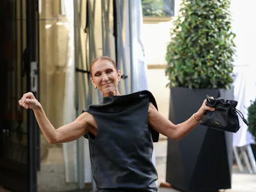 PARIS, FRANCE - SEPTEMBER 01: Celine Dion is seen outside her hotel on September 01, 2026 in Paris, ...