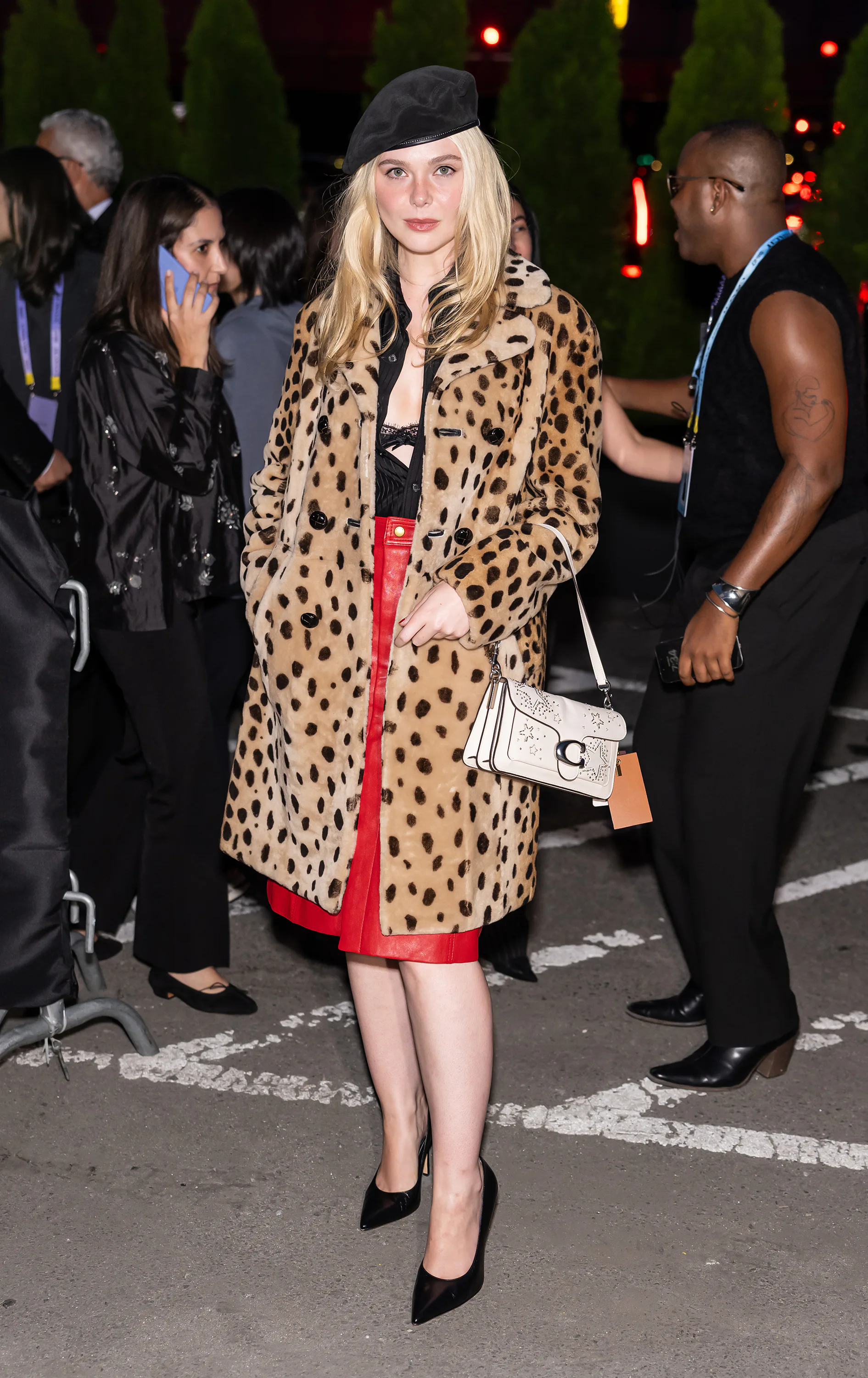 NEW YORK, NEW YORK - SEPTEMBER 09: Actress Elle Fanning attends the Coach Spring/Summer 2027 fashion...