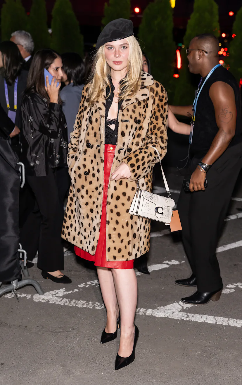 NEW YORK, NEW YORK - SEPTEMBER 09: Actress Elle Fanning attends the Coach Spring/Summer 2027 fashion...