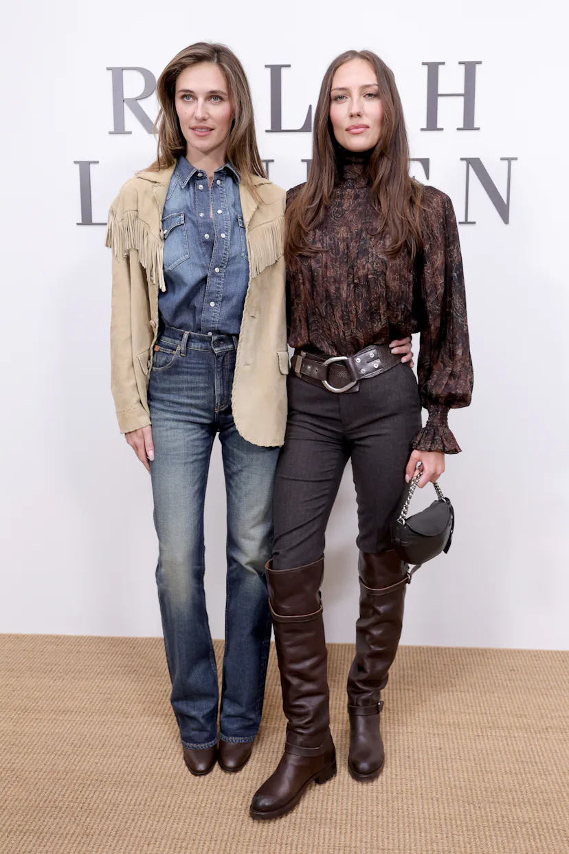 NEW YORK, NEW YORK - SEPTEMBER 09: Devon Lee Carlson and Sydney Lynn Carlson attend the Ralph Lauren...
