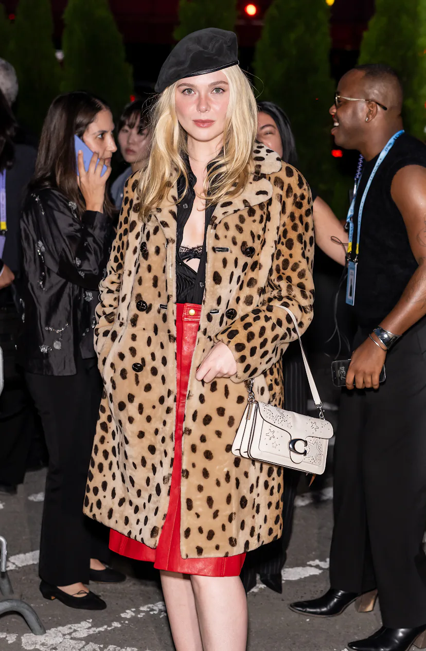 NEW YORK, NEW YORK - SEPTEMBER 09: Actress Elle Fanning attends the Coach Spring/Summer 2027 fashion...