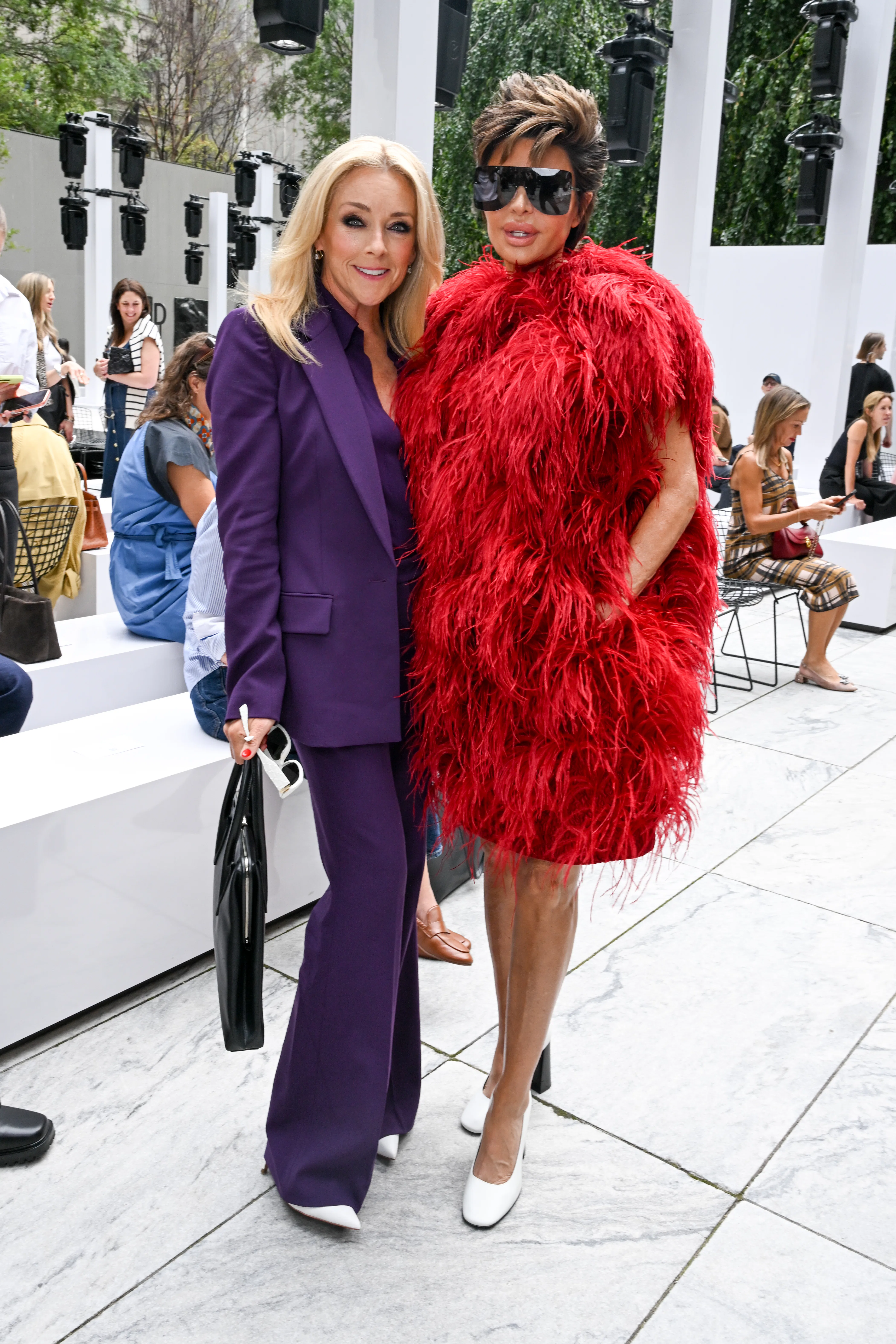 Stars Wore Feathers, Florals, & Monochrome Looks At Michael Kors' Spring 2027 Show