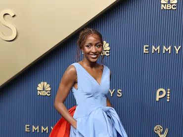 78th PRIMETIME EMMY AWARDS -- Pictured: Ayo Edebiri arrives to the 78th Primetime Emmy Awards held a...