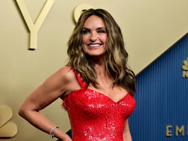 US actress and director Mariska Hargitay arrives for the 78th Primetime Emmy Awards at the Peacock T...