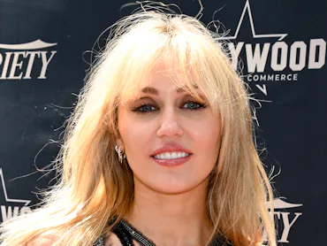 Miley Cyrus at her hollywood walk of fame star ceremony