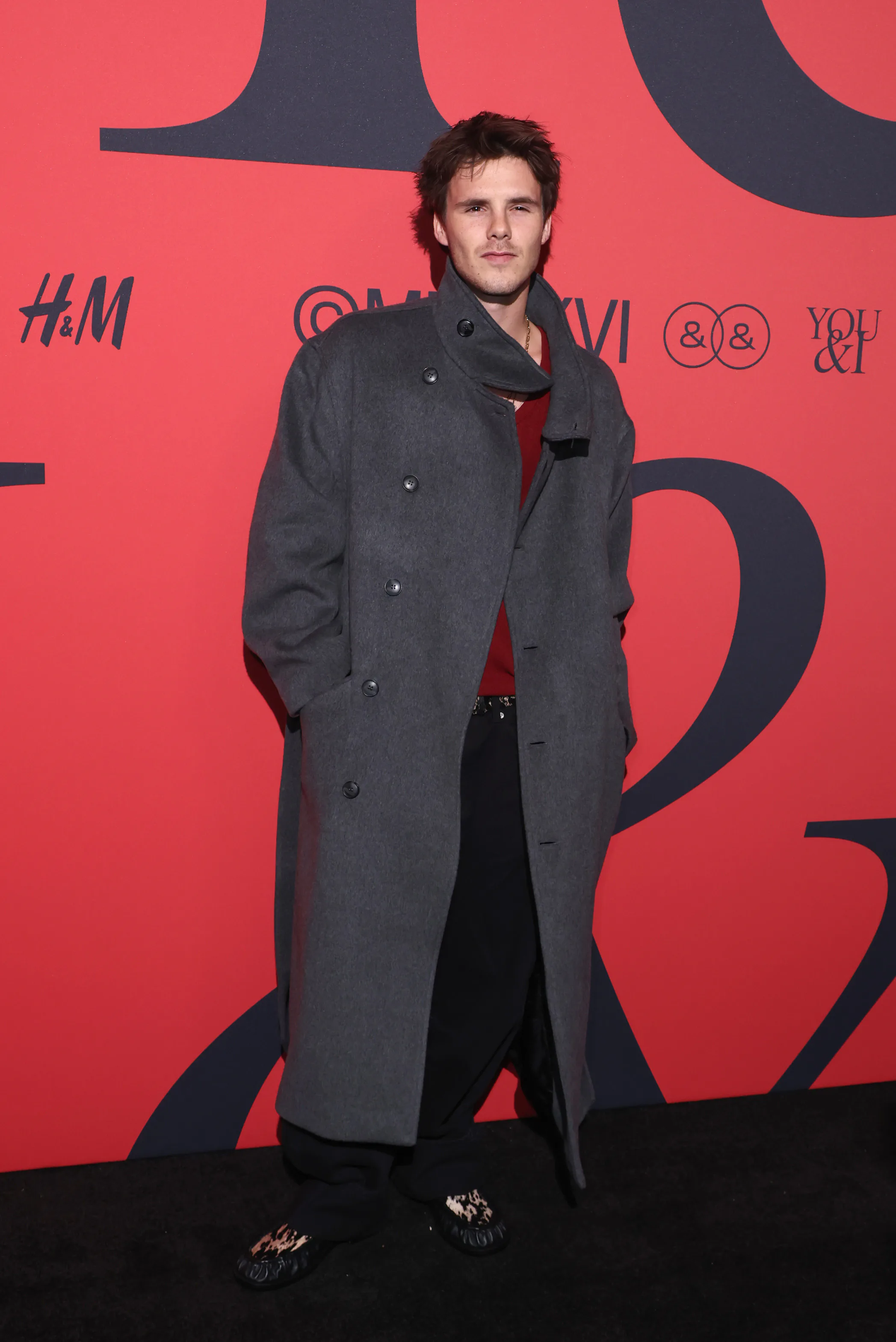 LONDON, ENGLAND - SEPTEMBER 17: Cruz Beckham attends the H&M show during London Fashion Week Septemb...