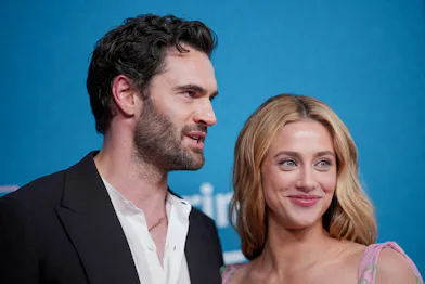 Tom Bateman and Lili Reinhart at "The Love Hypothesis" New York Premiere held at The Forum at Columb...