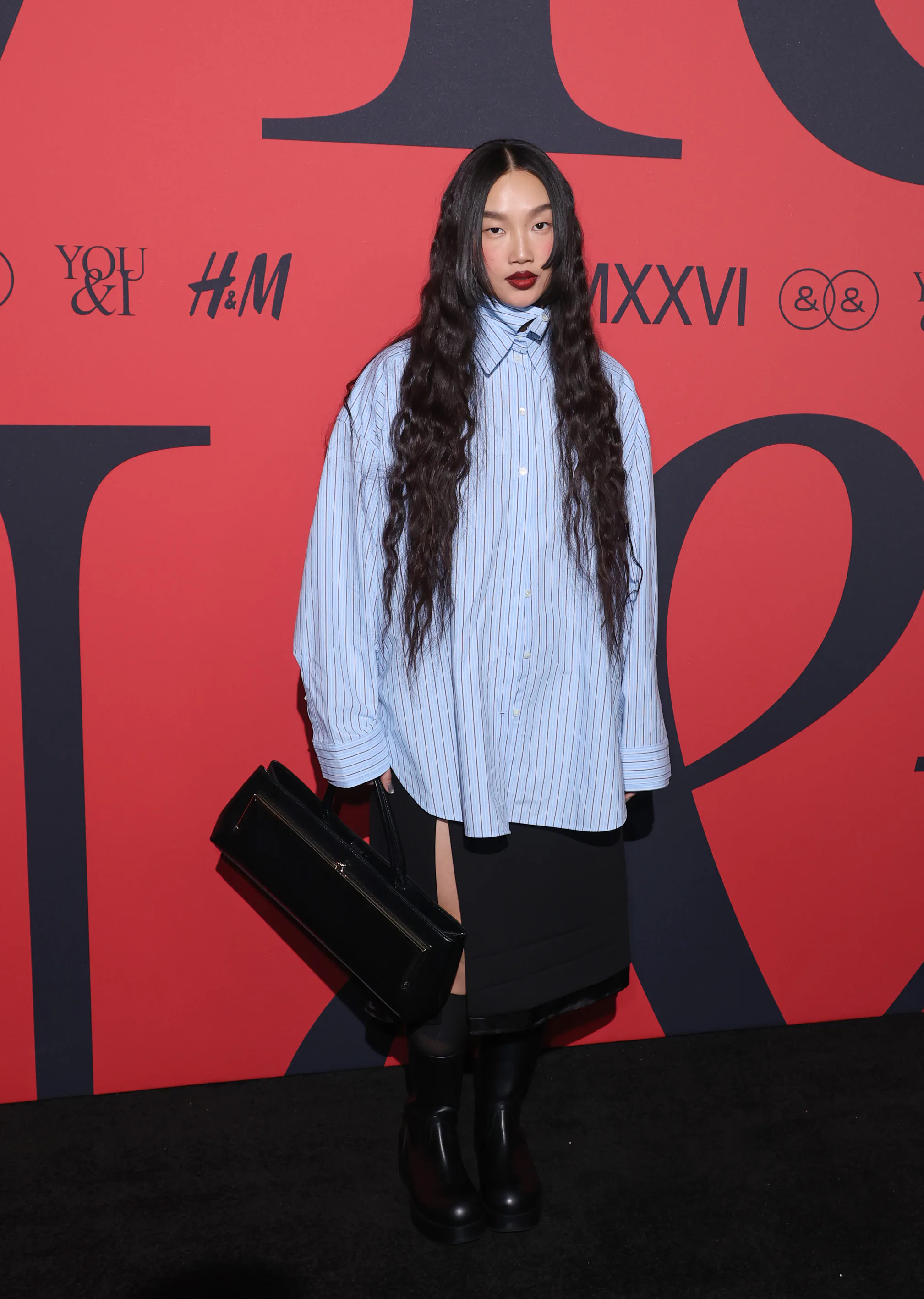 LONDON, ENGLAND - SEPTEMBER 17: Audrey Nuna attends the H&M show during London Fashion Week Septembe...