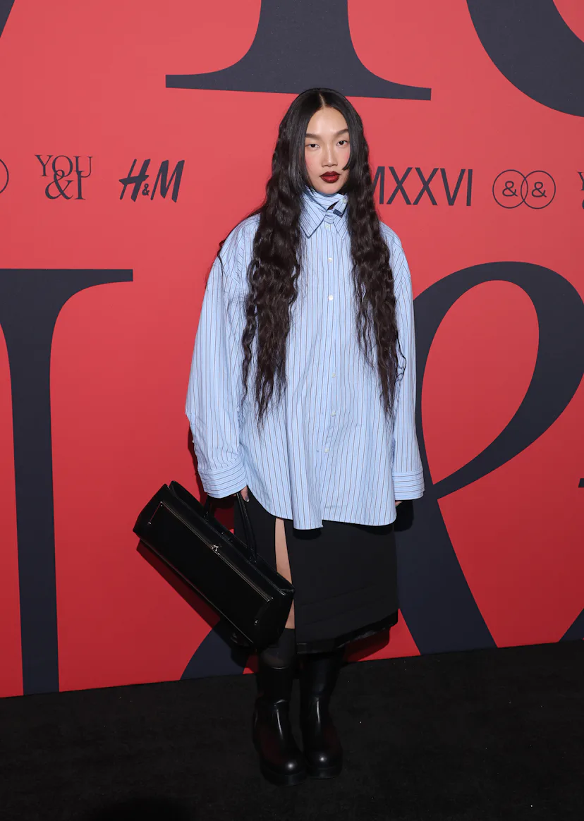 LONDON, ENGLAND - SEPTEMBER 17: Audrey Nuna attends the H&M show during London Fashion Week Septembe...