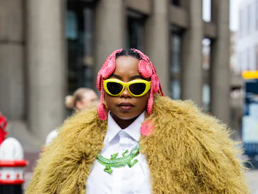 Pink Hair London Fashion Week Spring/Summer 2027 Street Style