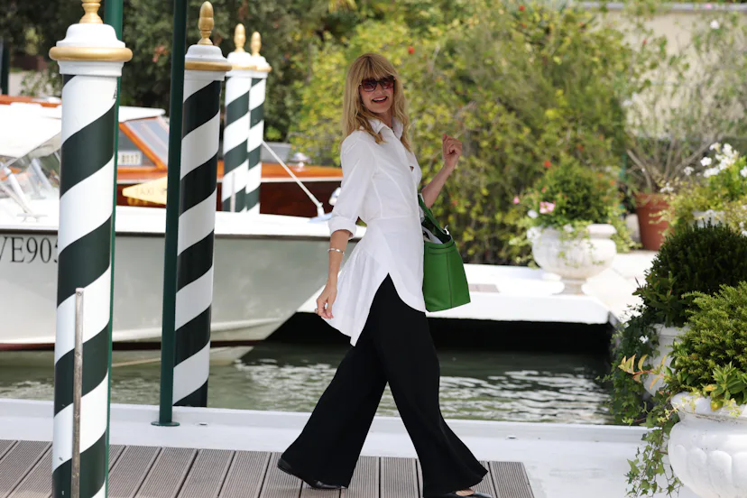 VENICE, ITALY - SEPTEMBER 02: Laura Dern arrives at the Hotel Excelsior Venice Lido pier during the ...