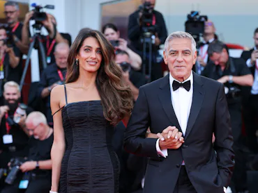 VENICE, ITALY - SEPTEMBER 02: Amal Clooney and George Clooney attend the "Ink" Screening and opening...