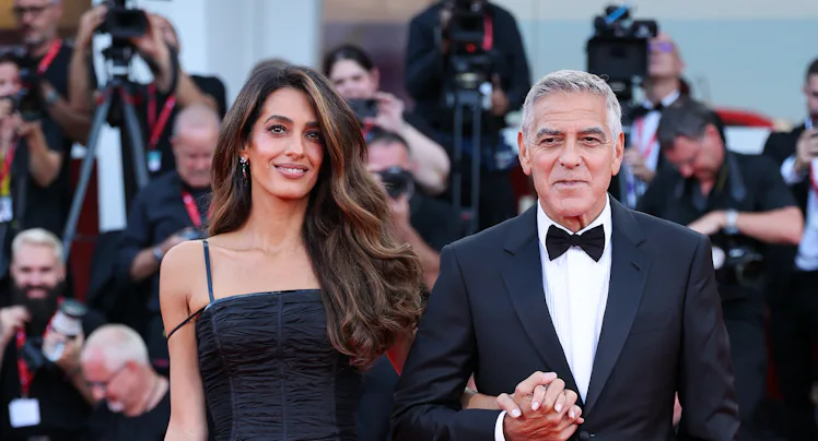 VENICE, ITALY - SEPTEMBER 02: Amal Clooney and George Clooney attend the "Ink" Screening and opening...