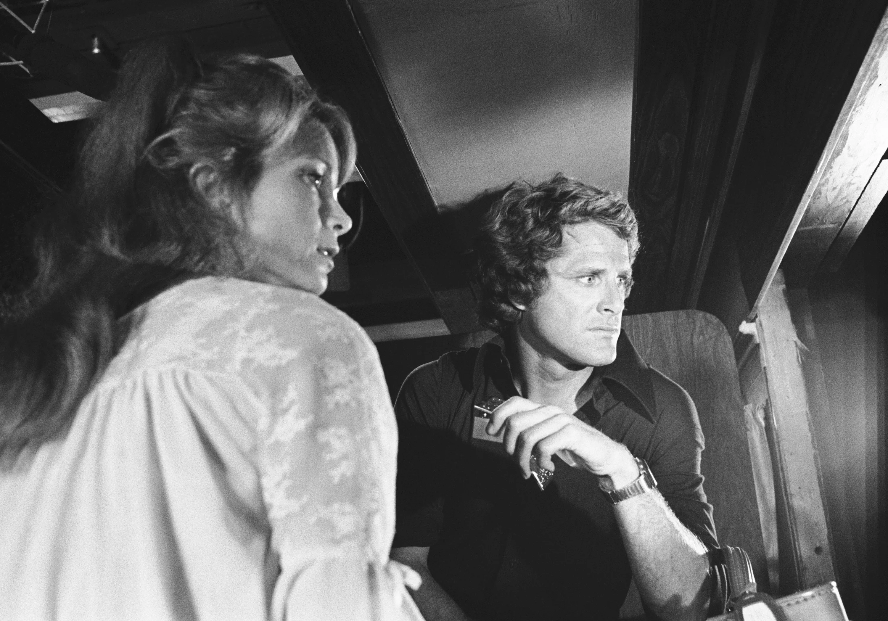 GEMINI MAN -- "Night Train to Dallas" Episode 5 -- Aired 10/14/76 -- Pictured: (l-r) Katherine Crawf...