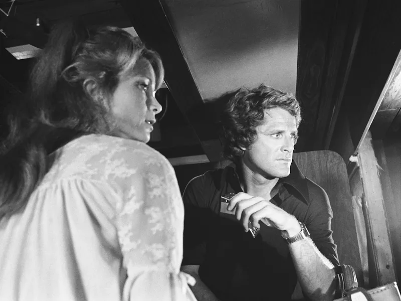 GEMINI MAN -- "Night Train to Dallas" Episode 5 -- Aired 10/14/76 -- Pictured: (l-r) Katherine Crawf...