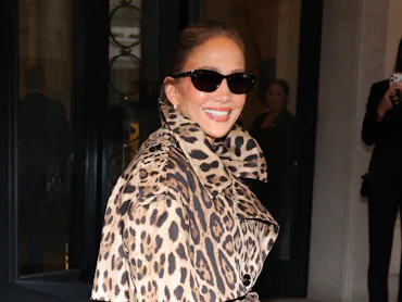 MILAN, ITALY - SEPTEMBER 23: Jennifer Lopez is seen during the Milan Fashion Week - Womenswear Sprin...