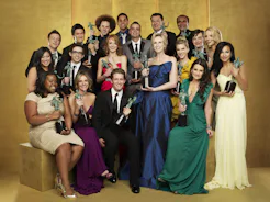 (EXCLUSIVE, Premium Rates Apply) *Exclusive* The cast of "Glee" pose for a portrait at the TNT/TBS b...