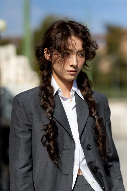 Braid Styles Milan Fashion Week Spring/Summer 2027 Street Style