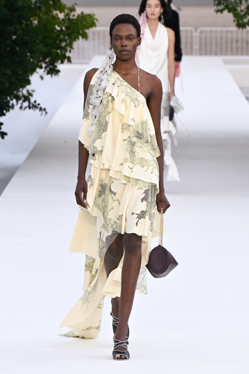 Model on the runway at the Christian Dior fashion show as a part of RTW Spring/Summer 2027 fashion w...