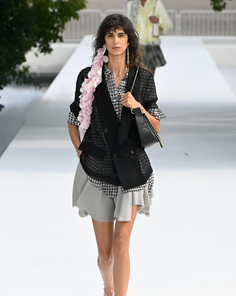 Model on the runway at the Christian Dior fashion show as a part of RTW Spring/Summer 2027