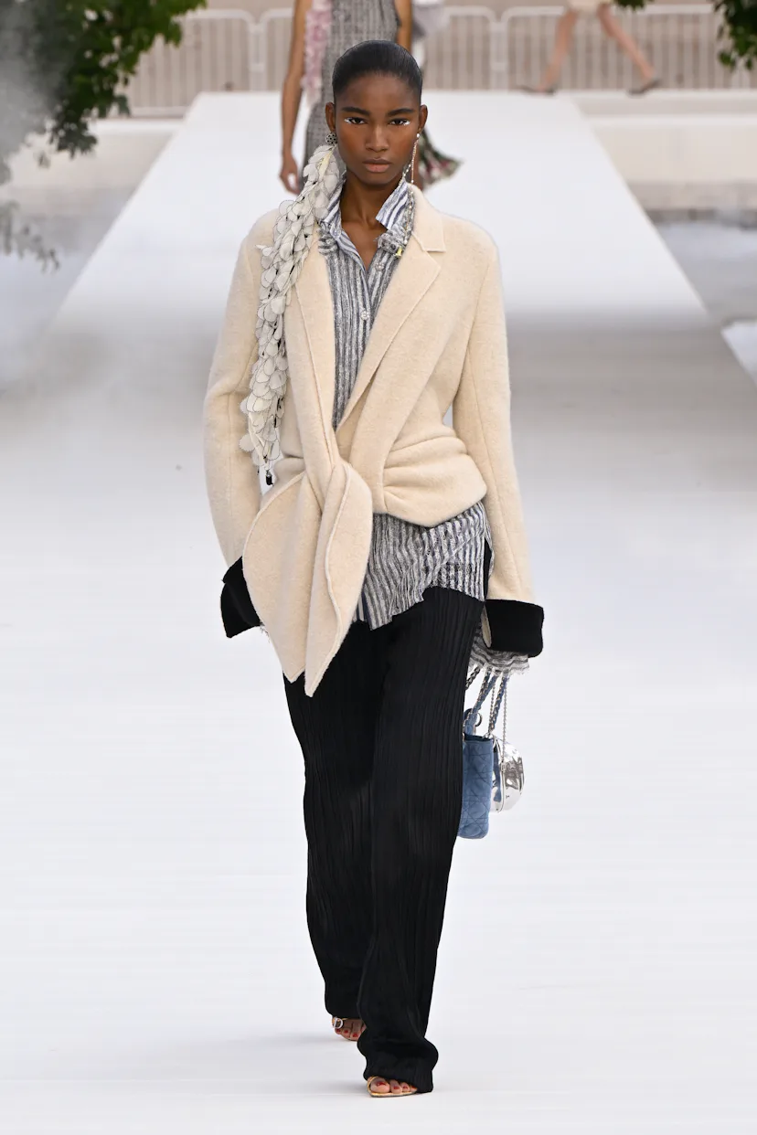 Model on the runway at the Christian Dior fashion show as a part of RTW Spring/Summer 2027 fashion w...