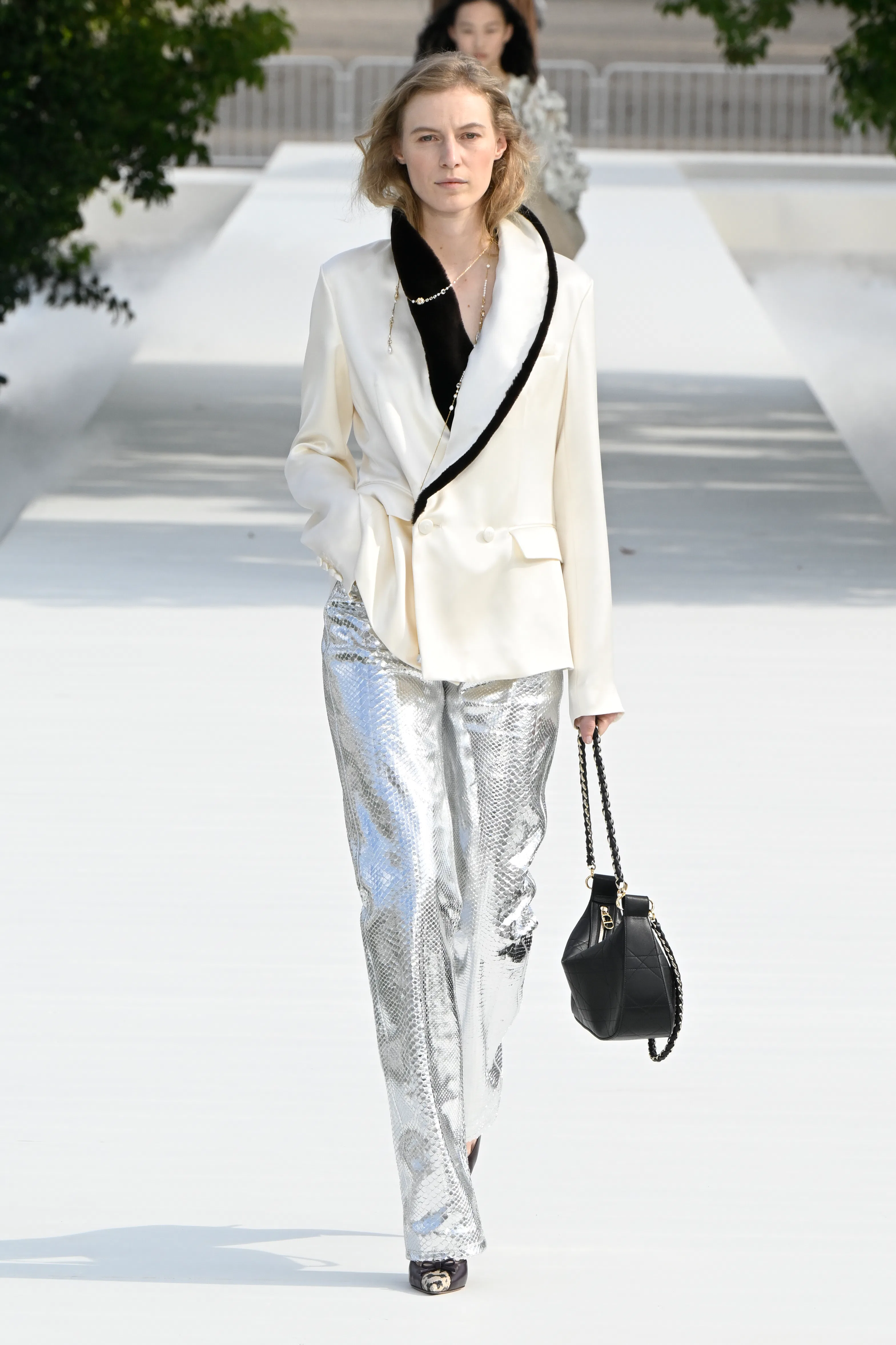 Model on the runway at the Christian Dior fashion show as a part of RTW Spring/Summer 2027 fashion w...
